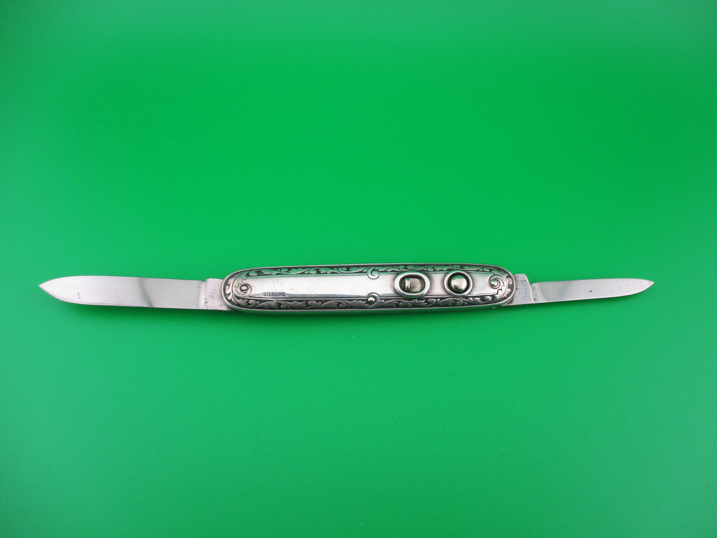 Schrade Cut Co Medium double Sterling Silver Deluxe automatic knife