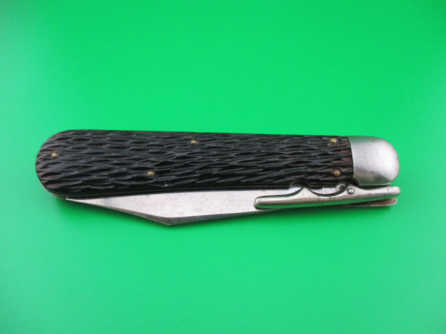 Schrade Walden pattern 153 Hunters Pride Folding guard switchblade knife etch