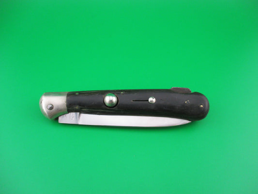 Rostfrei IMPORT 20cm Italian Birds head dark horn automatic knife