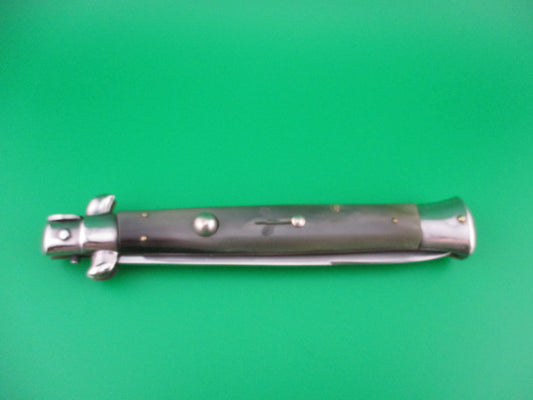 Rostfrei (slant) 8 28cm Italian Vintage Green horn Stiletto switchblade knife