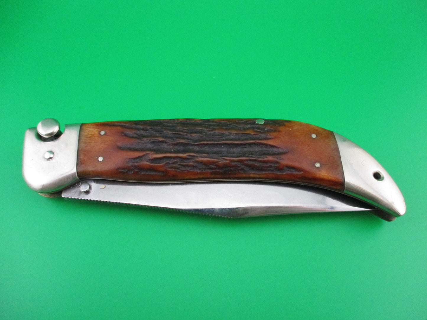 z KaBar Grizzly Stag Vintage #2179 switchblade knife