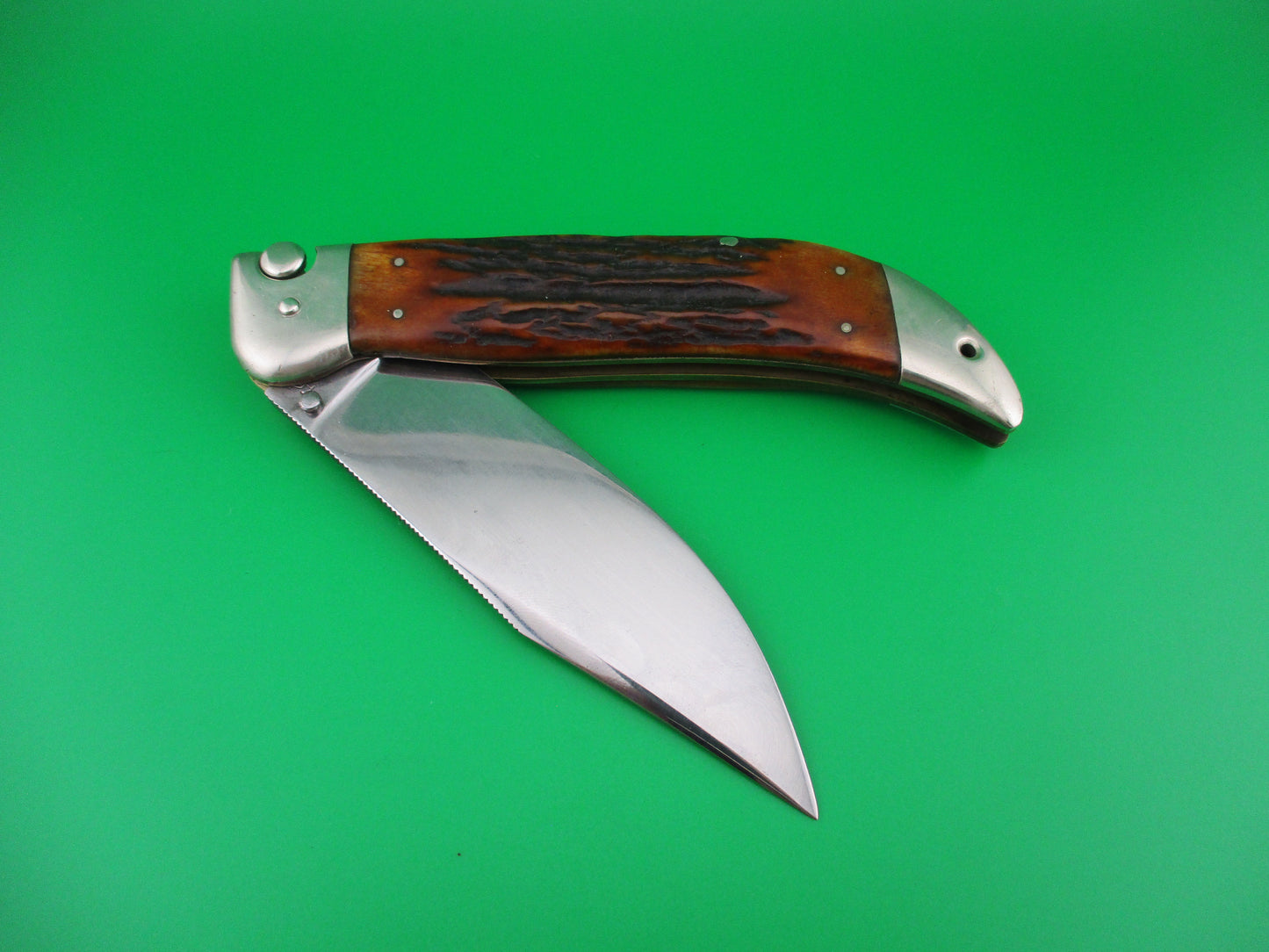 z KaBar Grizzly Stag Vintage #2179 switchblade knife