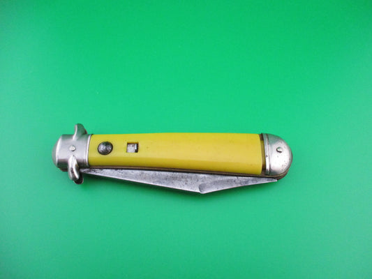 COLONIAL SHUR-SNAP Jumbo Jack #3301 Yellow vintage 1950s switchblade knife