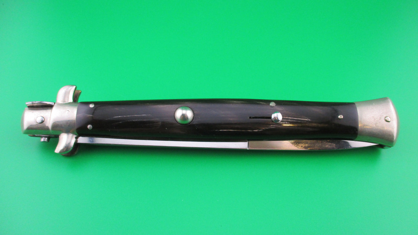 AGA CAMPOLIN 33cm Picklock Stiletto Brown streaked horn NOS automatic knife