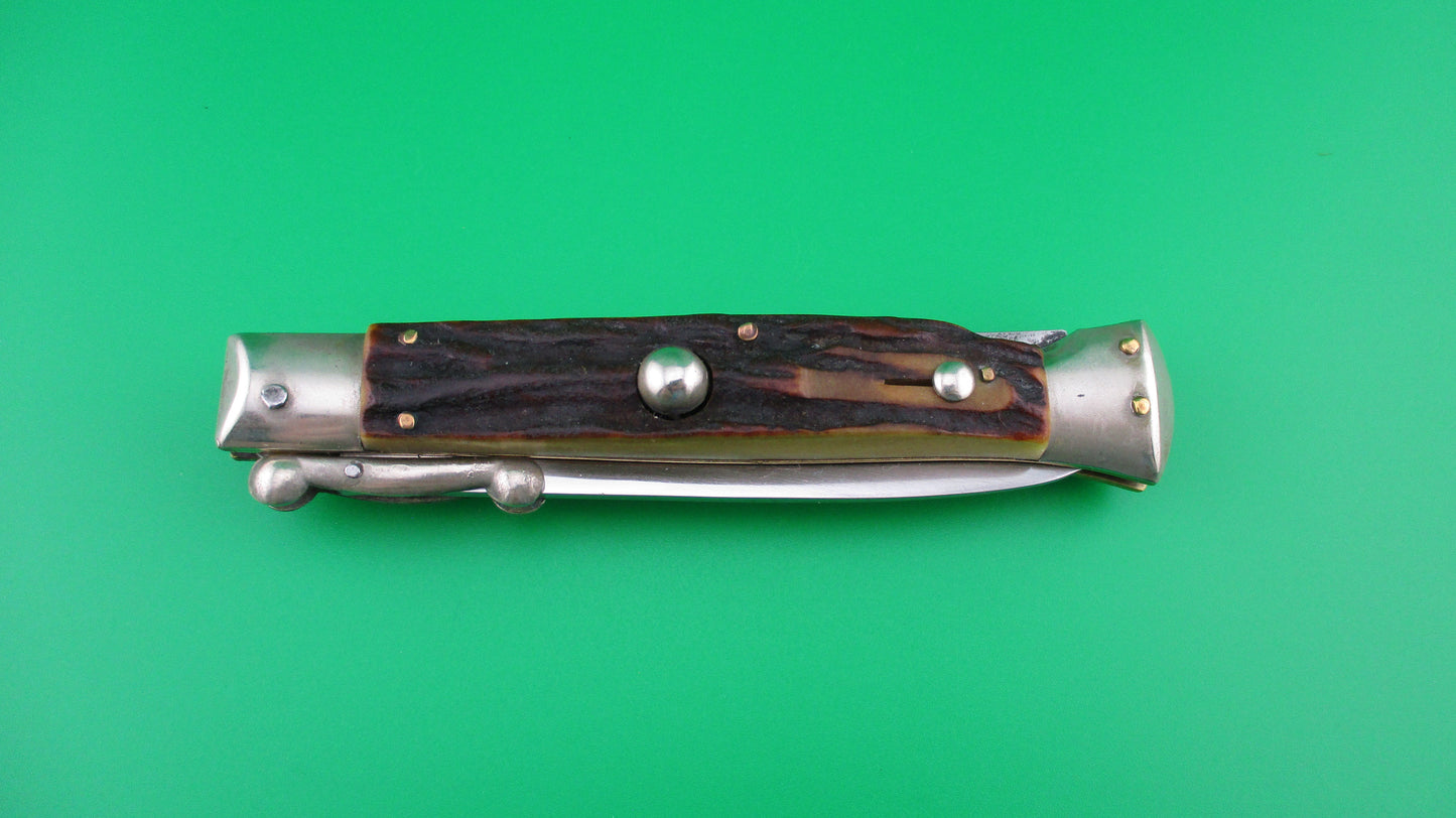 z Rostfrei (slant) 21cm Italian Swing Guard Stag automatic knife