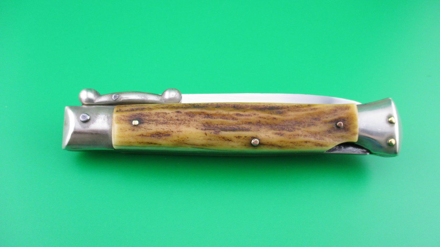 z Rostfrei (slant) 21cm Italian Swing Guard Stag automatic knife