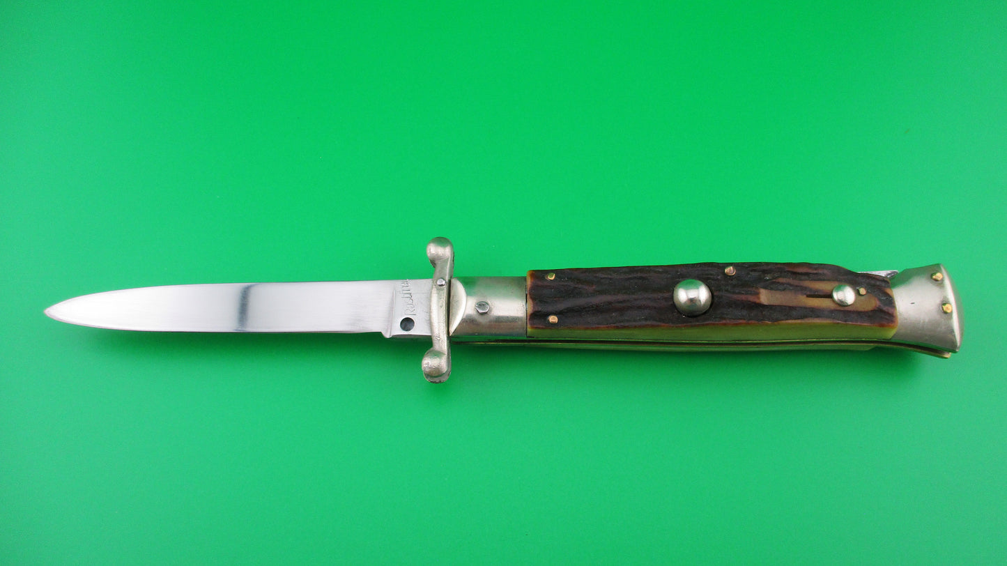 z Rostfrei (slant) 21cm Italian Swing Guard Stag automatic knife