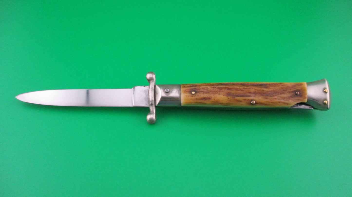 z Rostfrei (slant) 21cm Italian Swing Guard Stag automatic knife