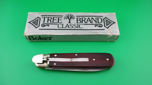 BOKER SOLINGEN GERMANY STAINLESS TREE BRAND CLASSIC 712 Red bone knife
