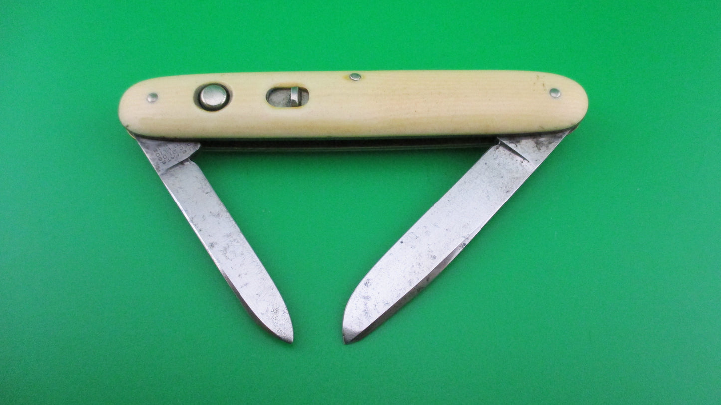 SCHRADE CUT CO medium double OFFICE KNIFE Spey blade vintage switchblade