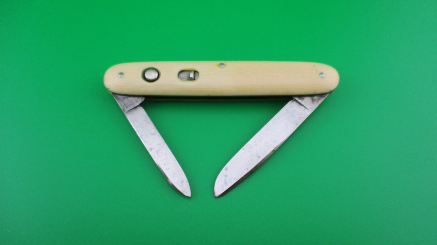 SCHRADE CUT CO medium double OFFICE KNIFE Spey blade vintage switchblade