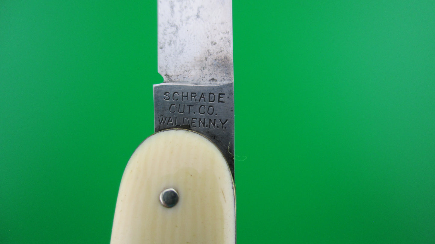 SCHRADE CUT CO medium double OFFICE KNIFE Spey blade vintage switchblade