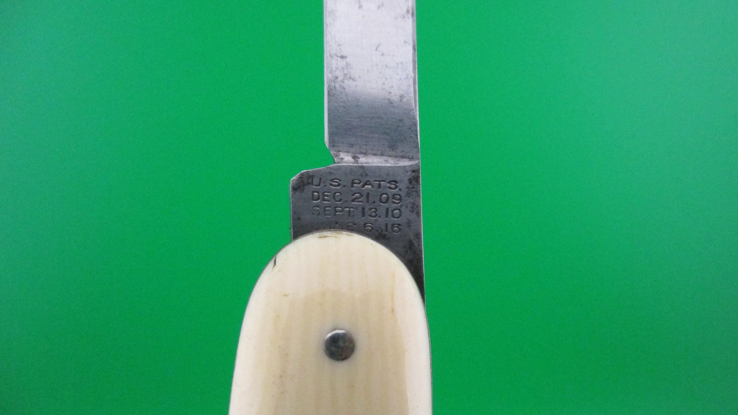 SCHRADE CUT CO medium double OFFICE KNIFE Spey blade vintage switchblade