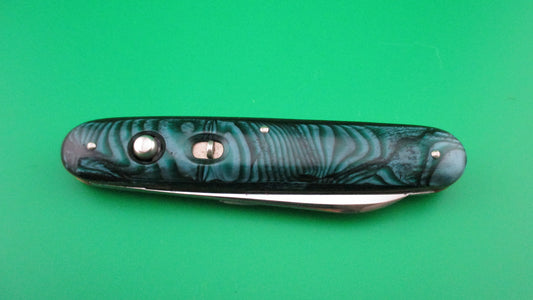 SCHRADE WALDEN Large double Green Pearl Waterfall cell vintage switchblade knife