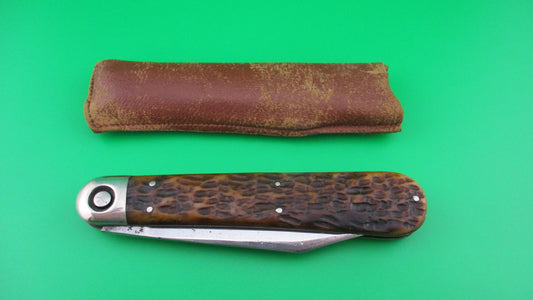 Press Button Knife Co #1000 INVINCIBLE antique switchblade nice blade