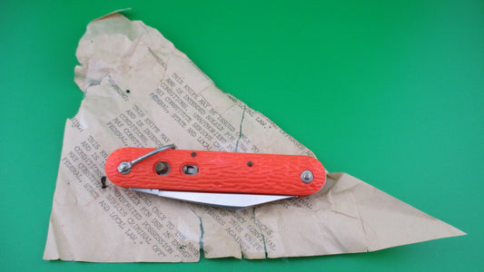 Logan Smyth Venice FL MC1 Orange Paratrooper automatic knife New Old Stock