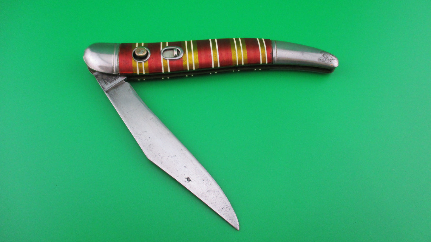 z Hammer Brand Imperial Toothpick Candy Stripe 1950s vintage switchblade JM90PBC