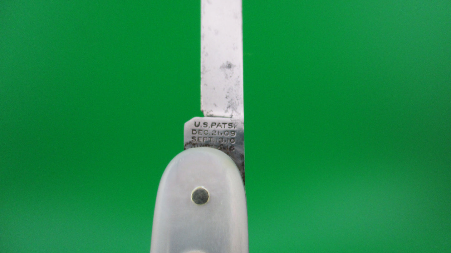 SHAPLEIGH HDW CO DE B19 Medium double MOP switchblade with etch