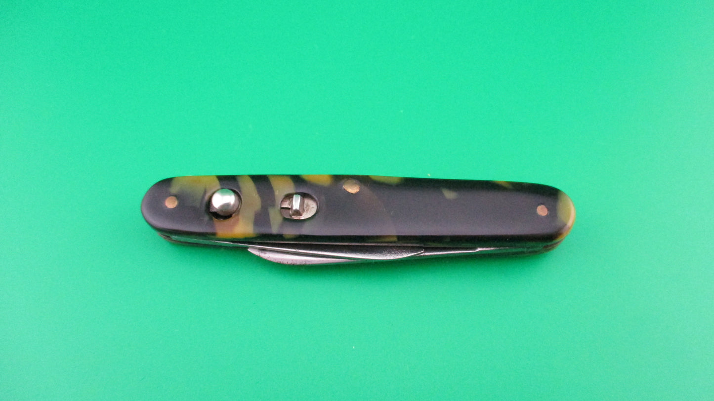 Remington R8065 double automatic knife vintage 1940 etched