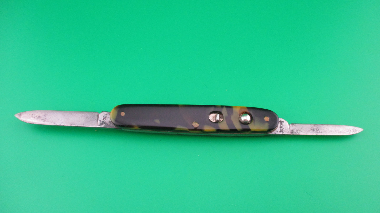 Remington R8065 double automatic knife vintage 1940 etched