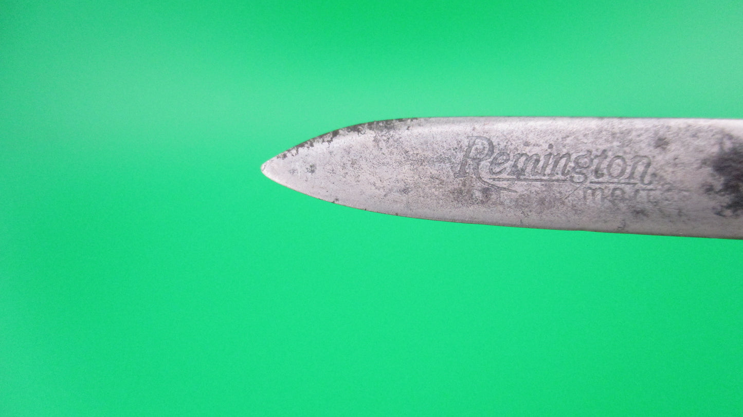 Remington R8065 double automatic knife vintage 1940 etched