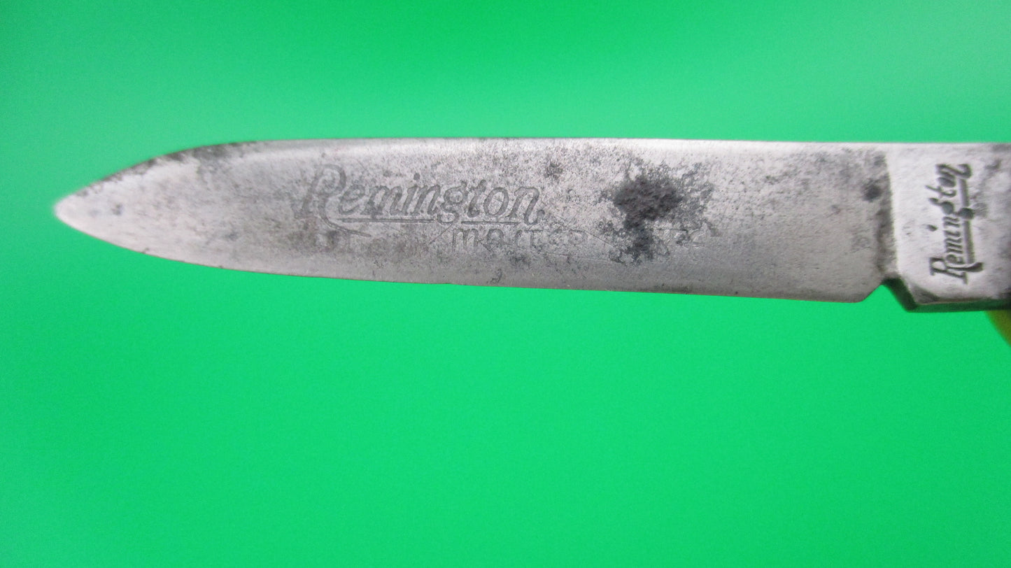 Remington R8065 double automatic knife vintage 1940 etched