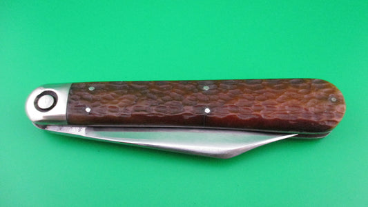 PRESS BUTTON KNIFE CO Invincible Hunter Bone antique switchblade knife