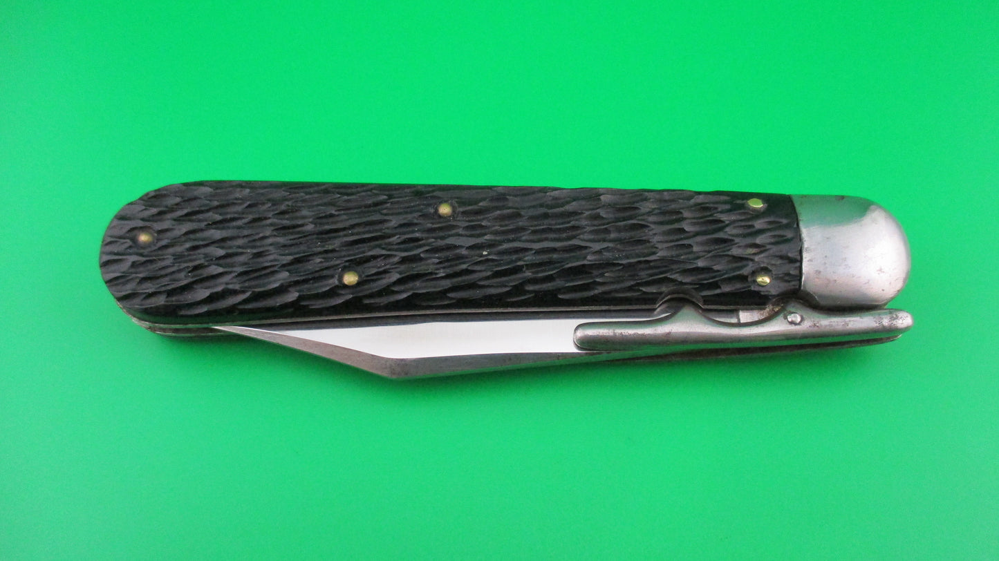 Schrade Cut Co Hunters Pride # G1544 3/4 STG Folding guard switchblade knife