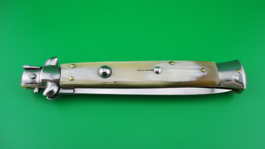 z Maniago 28cm Italian Swivel bolster Dagger Honey Horn automatic knife