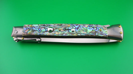 FRANK B ITALY 28cm Italian Swing guards Abalone Dagger blade automatic knife