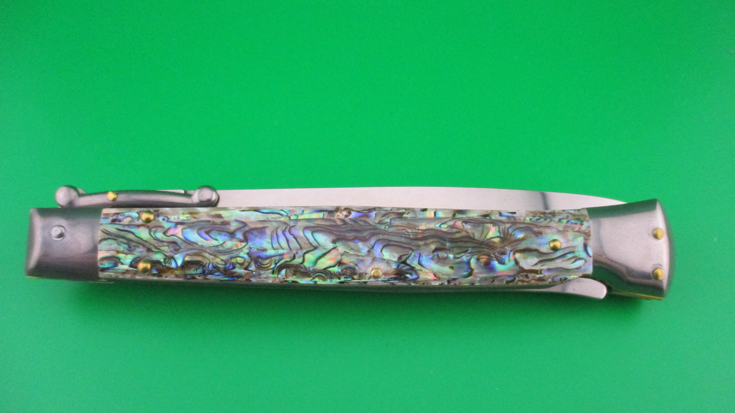 FRANK B ITALY 28cm Italian Swing guards Abalone Dagger blade automatic knife