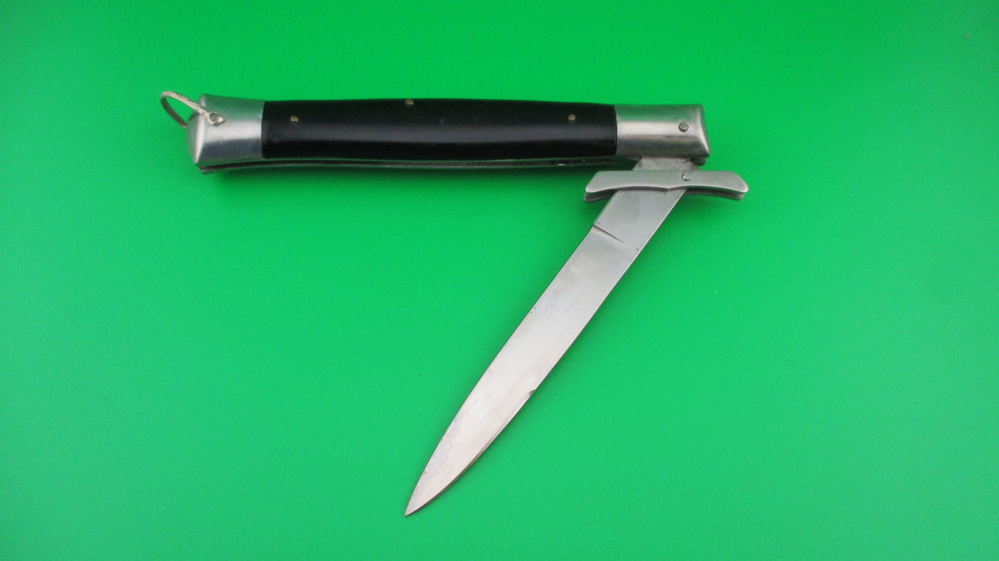 RIZZUTO ESTILETO MILANO 11 inch Swing Guard Batwing Black Vintage automatic knife