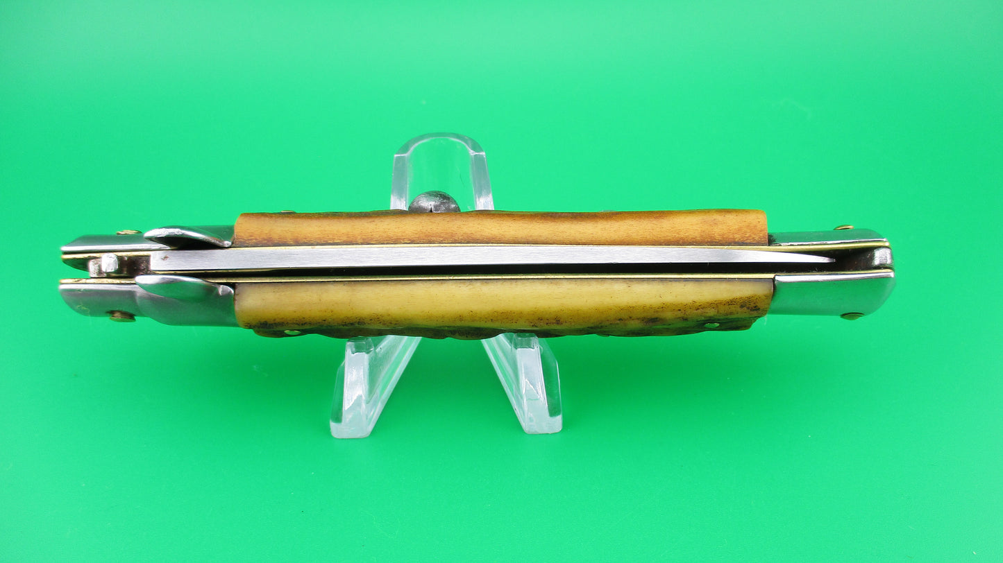 z INOX 22cm Italian Stiletto Stag swivel bolster vintage automatic knife