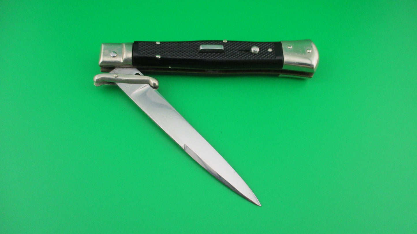 z INOX 247 24cm French MODEL DEPOSE Swing Guard Black checkered automatic knife