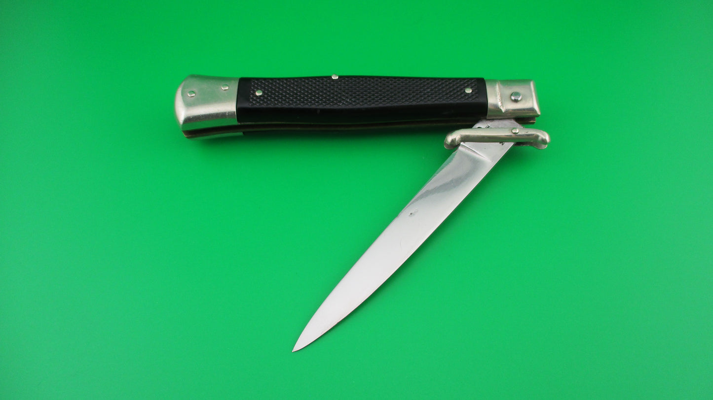 z INOX 247 24cm French MODEL DEPOSE Swing Guard Black checkered automatic knife