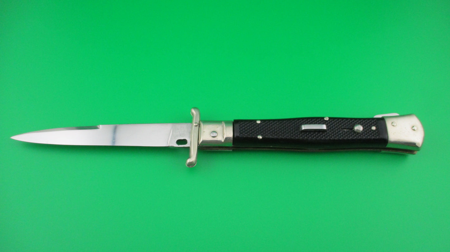 z INOX 247 24cm French MODEL DEPOSE Swing Guard Black checkered automatic knife