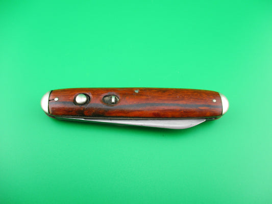 SCHRADE CUT CO Large double Cocobolo Tip bolster switchblade knife