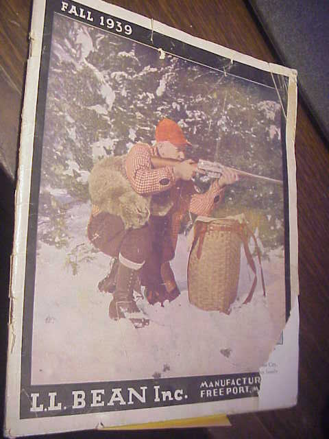 RARE LL BEAN Hunter's Pride folding guard vintage 1939 automatic knife & catalog
