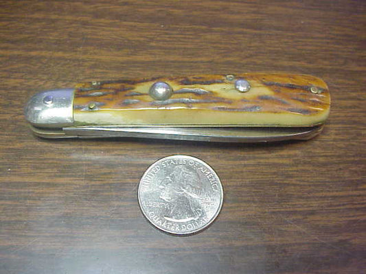 Rostfrei 16cm Italian Stag Cigar Slip joint 1970s vintage switchblade jack knife