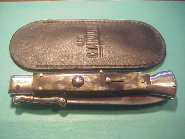 AGA CAMPOLIN 23cm Italian Swing Guard Horn Bayonet blade automatic knife