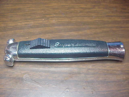 STAINLESS STEEL 21cm RARE Blue Super Automatic OTF DA vintage switchblade knife