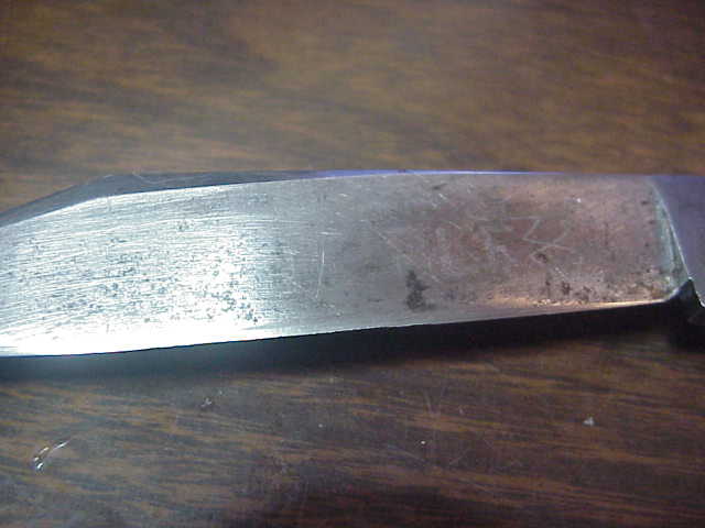 Press Button Knife Co #1000 INVINCIBLE antique switchblade knife w Etch