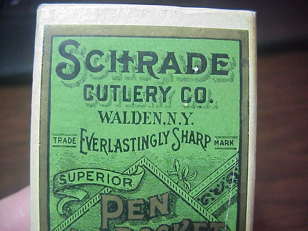 Schrade Cutlery Co Walden NY Knife 7076 sha 1/2 doz 2 piece empty box