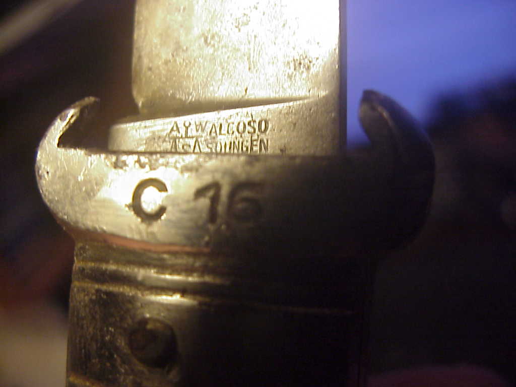 A W ALCOSO SOLINGEN 20cm German Shell Puller 2 Blade Stag Lever automatic knife