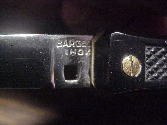 BARGEON INOX 14cm French Small Black Bobc vintage automatic knife