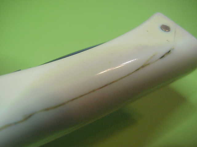 VIRGINIA INOX 21cm Ackermannchen style White Vintage Italian Switchblade