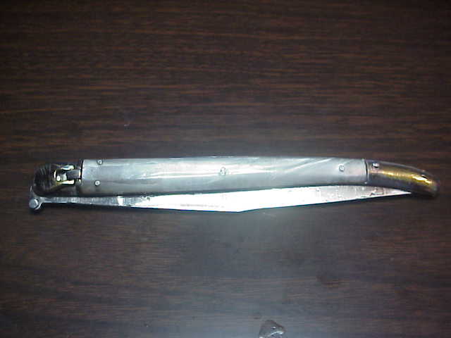 Toledo 30cm Spanish Toothpick Vintage Lever automatic knife w Imitation Pearl scales