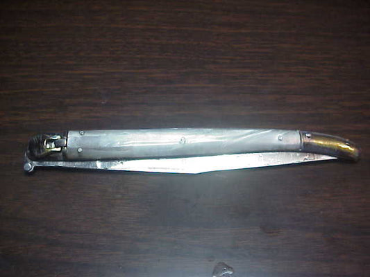 Toledo 30cm Spanish Toothpick Vintage Lever automatic knife w Imitation Pearl scales