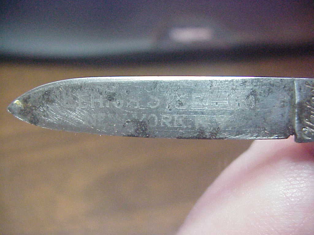 Flylock Double Rare pattern Nickel Silver Etched Lehigh Steel Co