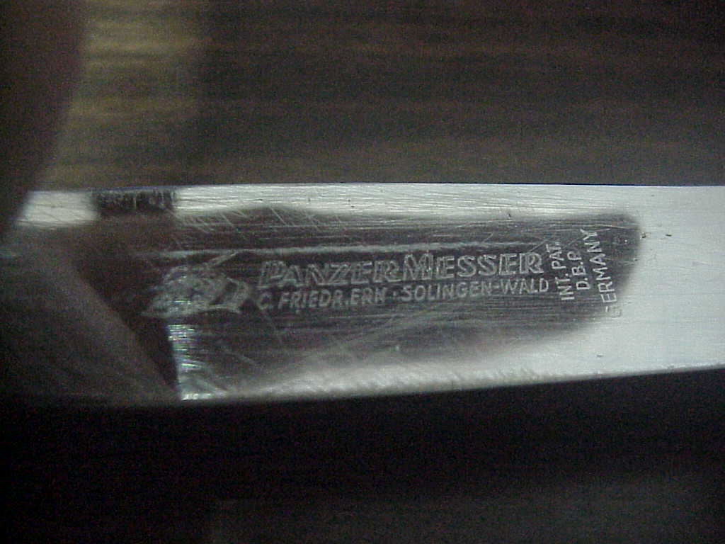 PANZER MESSER C.FRIEDR.ERN IND PAT D.B.P. GERMANY 23CM German DA OTF automatic knife